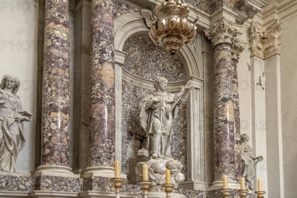 Statues in the interior of Dubrovnik Cathedral, Croatia, Europe