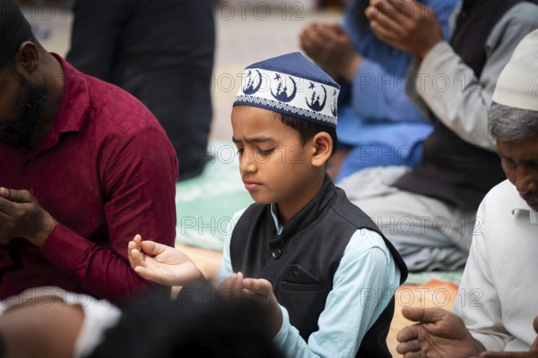 Muslims perform the Friday prayers at a Mosque in the holy month of Ramadan, on 21 March 2025 in Guwahati, India, Asia