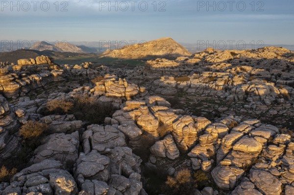 Bizarre limestone rock formations, El Torcal nature reserve, Torcal de Antequera, Malaga province, Andalusia, Spain, Europe