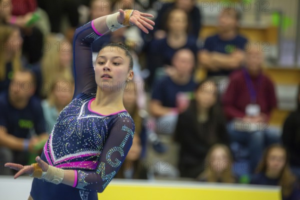 German Gymnastics League (Bundesliga) for woman, 1st competition day 2025 in Mannheim***Sofia Meier Rojas (TG Mannheim) on floor