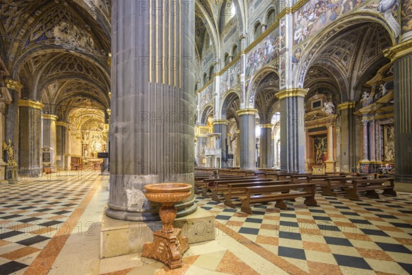 Interior view of Santa Maria Assunta Cathedral, Cremona, Province of Cremona, Italy, Europe