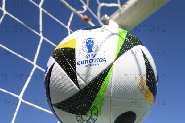 Symbolic image UEFA-EURO 2024: Close-up of the official match ball for the 2024 European Football Championship in Germany