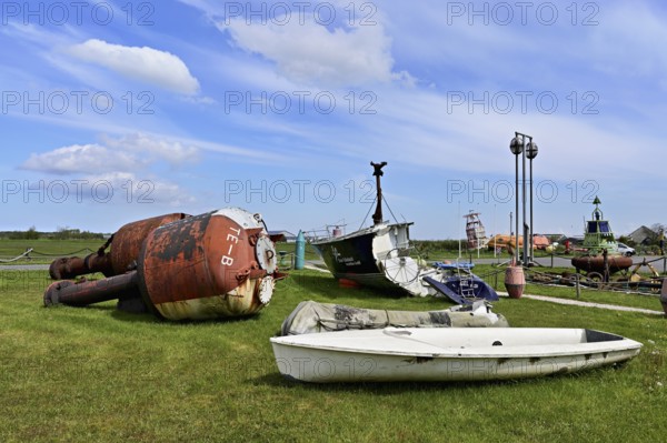 Items fished out of the sea by beachcombers, Maritime and Beachcomber Museum Flora, the world's largest museum of flotsam and jetsam, De Koog, Holland, Netherlands