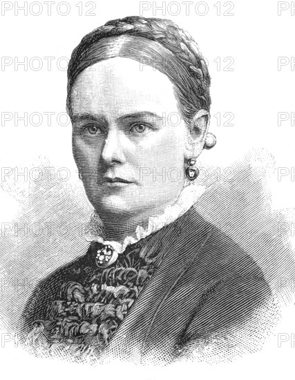 Ludovica Karoline Albertine Emanuele Hesekiel (born 3 July 1847 in Altenburg, died 6 April 1889 in Neustadt near Coburg) was a German writer, reproduction of an original, around 1900, historical