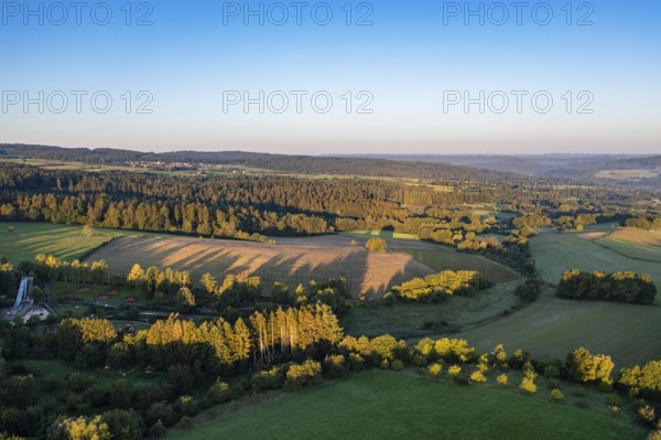 Sunrise near Steinau an der Straße, Hesse, Germany, Europe