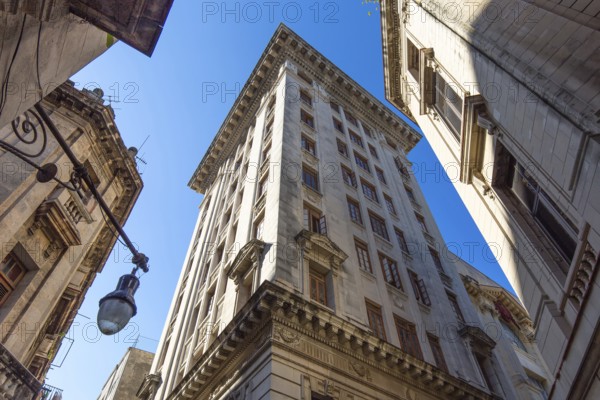 Obispo street, a scenic colorful Old Havana street in historic city center (Havana Vieja)