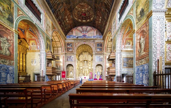 Church of São João Evangelista, Igreja do Colégio, Jesuit College, Jesuit Church, interior view with the main altar, Funchal, Madeira, Portugal, Europe