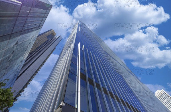 Israel, Tel Aviv financial business district skyline with shopping malls and high tech offices, Asia