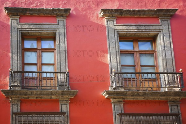 Mexico City streets in historic center near Zocalo Square