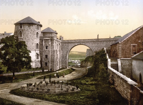Chateau des Comtes, Namur, Belgium, ca 1895, Historical, digitally restored reproduction from a 19th century original, Record date not stated, Europe