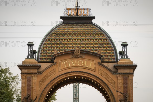 Entrance, Tivoli Amusement and Recreation Park, Copenhagen, Denmark, Europe