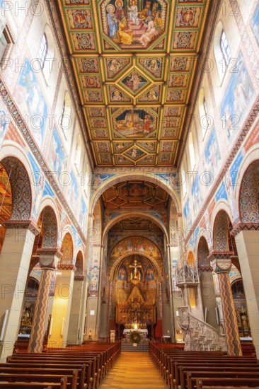 Interior of St. Mary's Church in the old town of Gengenbach in the Black Forest, Germany, Europe