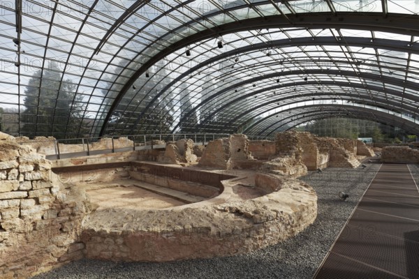 Roman bath ruins Badenweiler, swimming pool remains, spa town Badenweiler, Black Forest, Markgräflerland, Baden-Württemberg, Germany, Europe