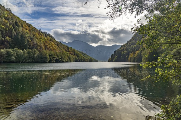 Lake Lago di Levico in Valsugana, Trentino, Italy, Europe