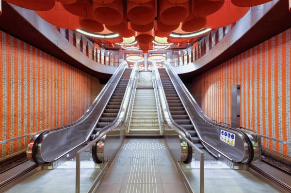 Pannenhuis metro station, Brussels, Brabant, Belgium, Europe
