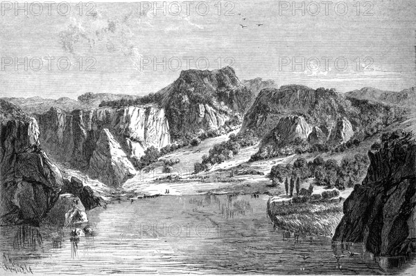 Juan Fernandez, the island of Robinson Crusoe, a group of islands belonging to Chile in the southern Pacific, 1880, Historical, digital reproduction of an original from the 19th century