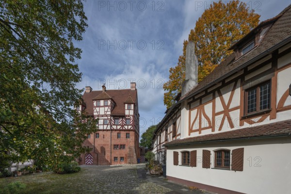 Hallerschloss, already mentioned around 1200, Kirchenberg 11, Nuremberg-Mögeldorf, Middle Franconia, Bavaria, Germany, Europe