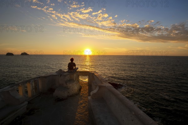 Famous Mazatlan sea promenade, El Malecon, with ocean lookouts and scenic landscapes