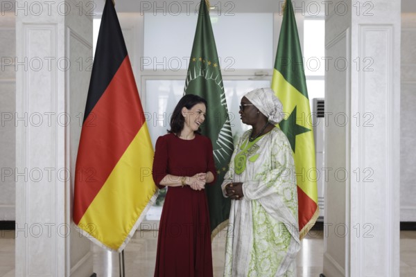 Annalena Bärbock (Alliance 90/The Greens), Federal Foreign Minister, recorded during a meeting with Yacine Fall, Minister for African Integration and Foreign Affairs of the Republic of Senegal, in Dakar, 15 July 2024