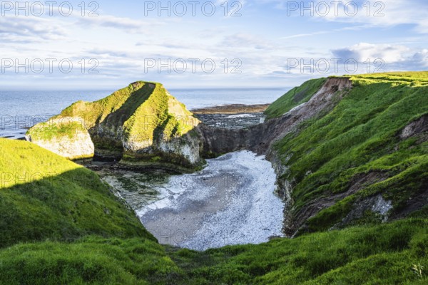 Cliffs over Flamborough Seawatch Observatory, Flamborough, Yorkshire, England, United Kingdom, Europe