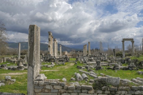 Excavation site site of the ancient city of Aphrodisias, today's city of Geyre, Karacasu, Aydin, Western Turkey, Turkey, Asia