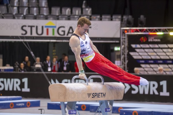 EnBW DTB-Pokal Stuttgart 2025, Mixed Cup***Nils Dunkel Germany on pommel horse