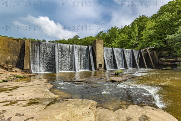 A. Miller dam on the Little River at Desoto State park near Mentone, Alabama, USA, North America