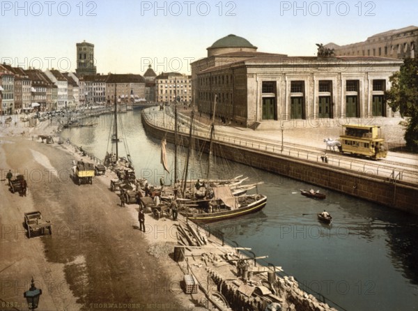 Thorwaldsen Museum, Copenhagen, Denmark, ca 1895, Historic, digitally restored reproduction from a 19th century original, Record date not stated, Europe