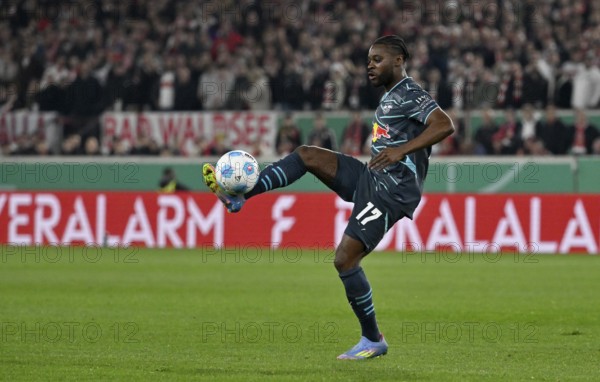 Ridle Baku RasenBallsport RB Leipzig RBL (17) Action on the ball semi-final, DFB Cup, MHPArena, MHP Arena Stuttgart, Baden-Württemberg, Germany, Europe