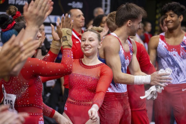 EnBW DTB-Pokal Stuttgart 2025, Mixed Cup***Picture: Great joy for the USA team after the victory