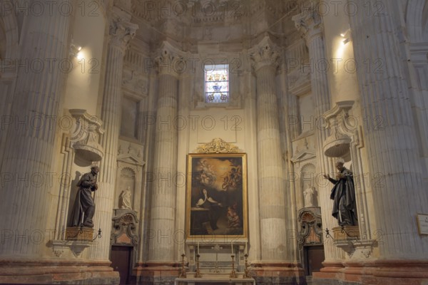 Side altar in the Cathedral of the Holy Cross over the Sea, Catedral de Santa Cruz sobre las Aguas, Cádiz, Spain, Europe