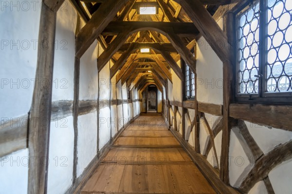 St Margaret's Corridor at Wartburg Castle, UNESCO World Heritage Site in Eisenach, Thuringia, Germany, Europe
