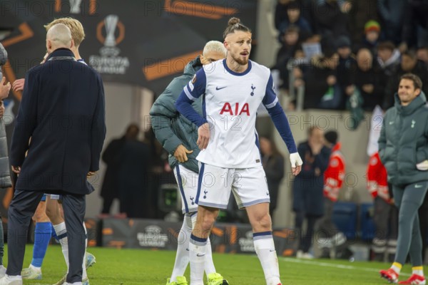 Football UEFA Europa League, 2024/25 season, matchday 7: TSG Hoffenheim v Tottenham Hotspur. Picture: Radu Dragusin (6, Tottenham)