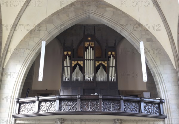 Organ of the Roman Catholic City Parish Church of St. Augustin, Coburg, Upper Franconia, Bavaria, Germany, Europe