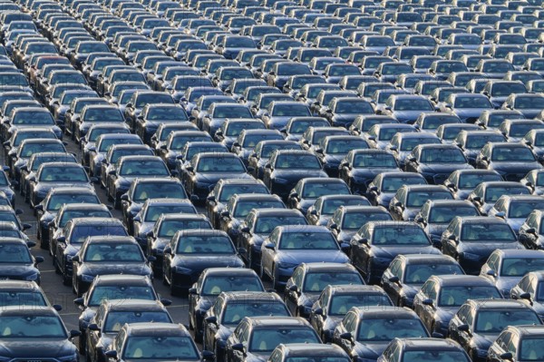Large number of cars on assembly point, Brand Audi, Germany, Europe