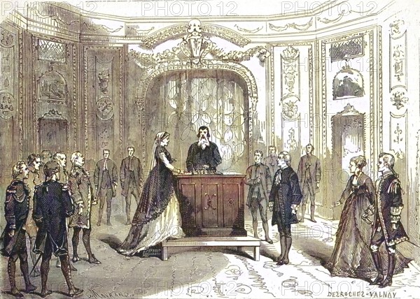 Theatre scene from La Czarine, Mazurka Russe by Louis Ganne, 1869, France, Historic, digitally restored reproduction of a 19th century original, exact original date not known, Europe