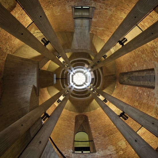 Interior shot, view of the bell tower, French Cathedral, Gendarmenmarkt, Berlin, Germany, Europe