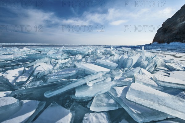 Ice chaos, Lake Baikal, Olkhon Island, Pribaikalsky National Park, Irkutsk Province, Siberia, Russia, Europe
