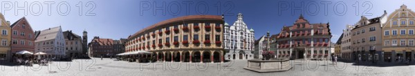 Market Square in Memmingen Panorama Germany