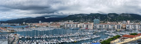 Panorama of Port of Toulon, France, Europe