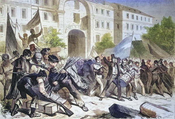 Armament of the National Guard of Madrid, 1869, Spain, Historical, digitally restored reproduction of a 19th century original, Europe