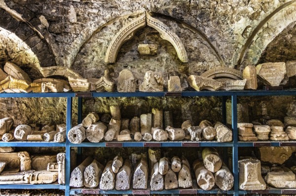 Powder magazine, Barutana, today Lapidarium, ruined city of Stari Bar, originally from the 11th century, is one of the most culturally and historically valuable sites in Montenegro, Stari Bar, Montenegro, Europe