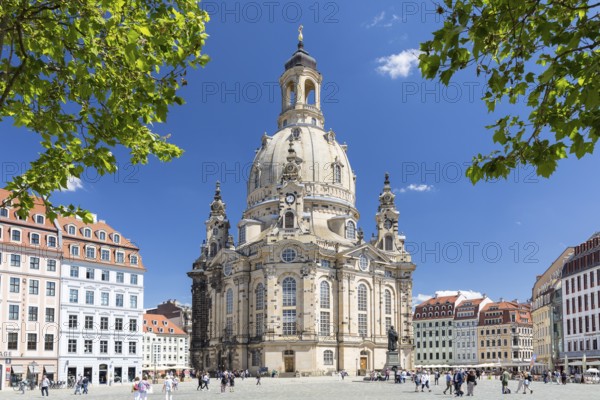 Church of Our Lady on Neumarkt, Dresden, Saxony, Germany, Europe