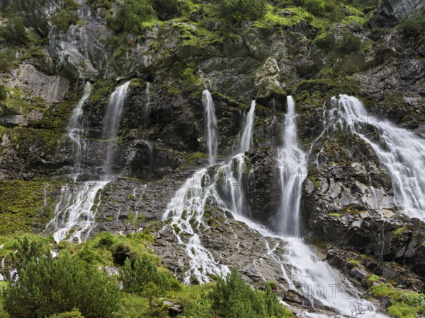 Cascades from the Jungibach Falls, Gental, Canton Bern, Switzerland, Europe