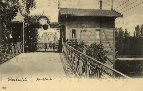Historical postcard, picture postcard, Weißenfels, Weissenfels an der Saale, Saxony-Anhalt, Germany, digitally enhanced reproduction of an original from around 1900, picture postcard, Europe