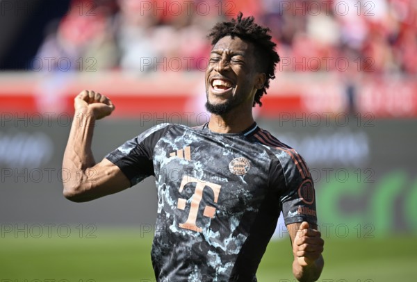Goal celebration Kingsley Coman FC Bayern Munich FCB (11) Voith-Arena, Heidenheim, Baden-Württemberg, Germany, Europe