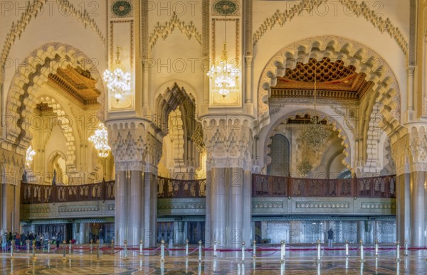 Mosque Hassan II Interior Panorama Casablanca Morocco