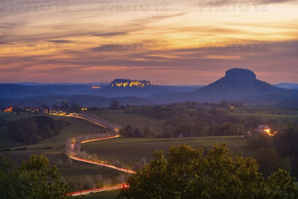 Spring in Saxon Switzerland, Altendorf, Saxony, Germany, Europe