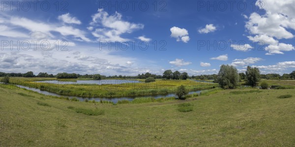 Steinhorst basin, panorama, nature reserve, blue sky, nature, Ems, Delbrücker Land, Steinhorst, Paderborn, Germany, Europe