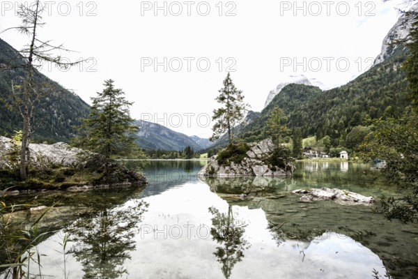 Hintersee, Ramsau, Berchtesgaden National Park, Berchtesgadener Land, Upper Bavaria, Bavaria, Germany, Europe